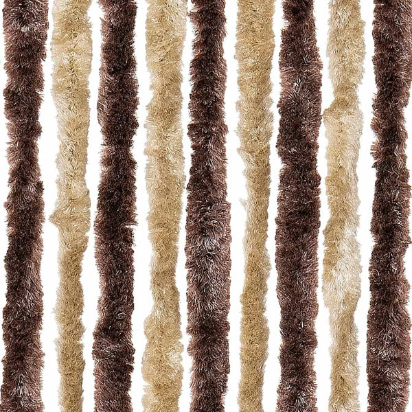 Insektenschutz-Vorhang Beige und Hellbraun 56x200 cm Chenille