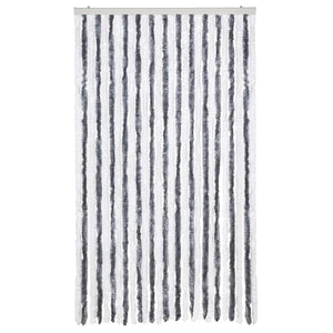 Insektenschutz-Vorhang Grau und Weiß 118x220 cm Chenille