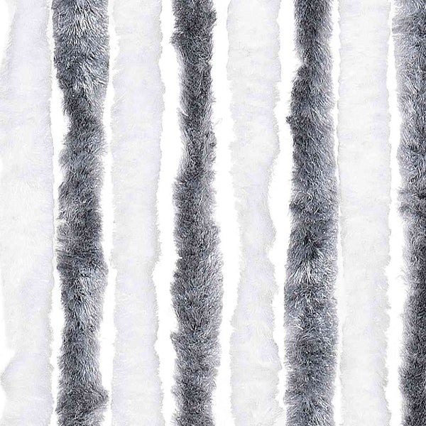 Insektenschutz-Vorhang Grau und Weiß 118x220 cm Chenille
