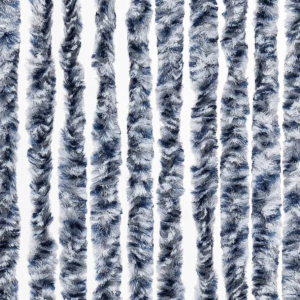 Insektenschutz-Vorhang Blau und Weiß 56x200 cm Chenille
