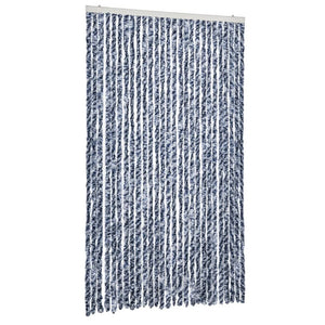 Insektenschutz-Vorhang Blau und Weiß 118x220 cm Chenille
