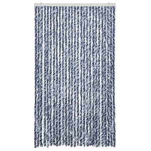 Insektenschutz-Vorhang Blau und Weiß 118x220 cm Chenille