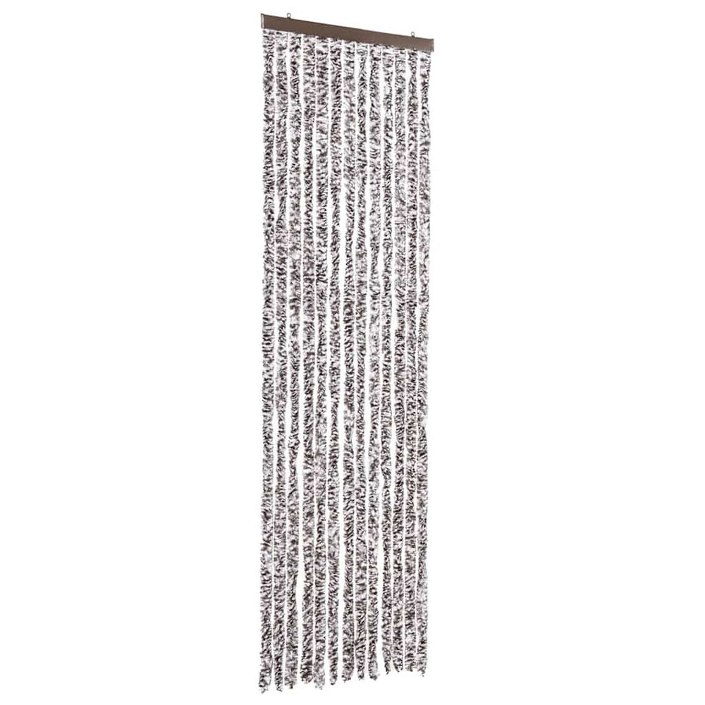 vidaXL Rideau anti-insectes en chenille marron et beige 56x200 cm