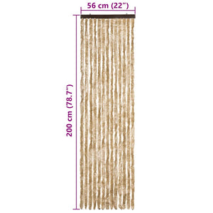 Insektenschutz-Vorhang Beige 56x200 cm Chenille