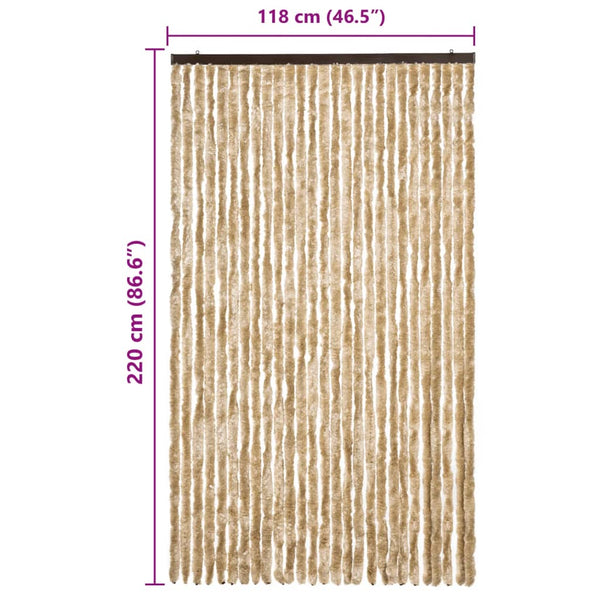 Insektenschutz-Vorhang Beige 118x220 cm Chenille
