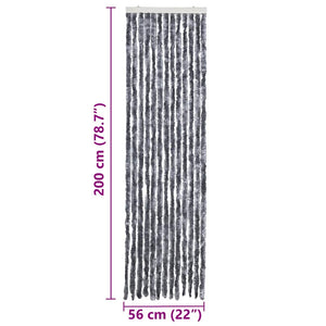 Insektenschutz-Vorhang Silbern 56x200 cm Chenille