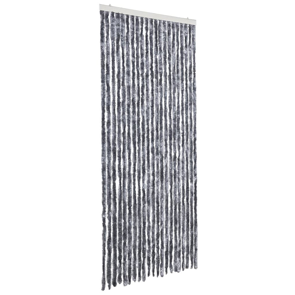 vidaXL Rideau anti-insectes chenille 90 x 200 cm Argenté