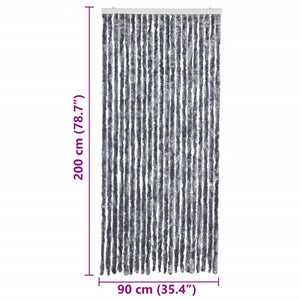Insektenschutz-Vorhang Silbern 90x200 cm Chenille