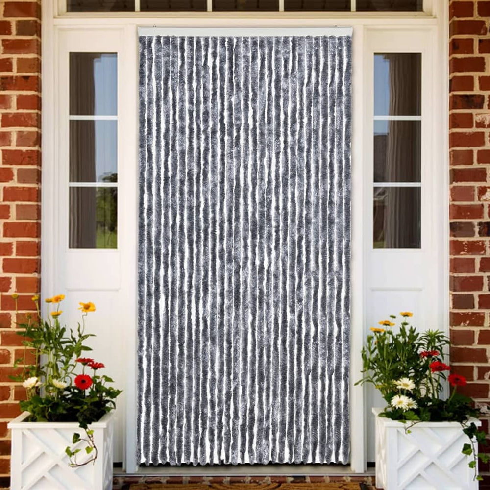 vidaXL Rideau anti-insectes argenté 118x220 cm Chenille