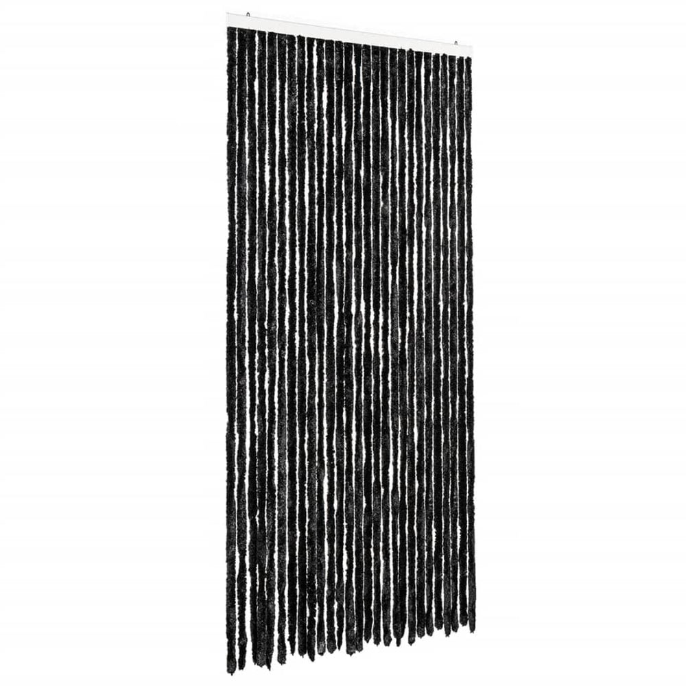 vidaXL Rideau anti-insectes anthracite 118x220 cm chenille