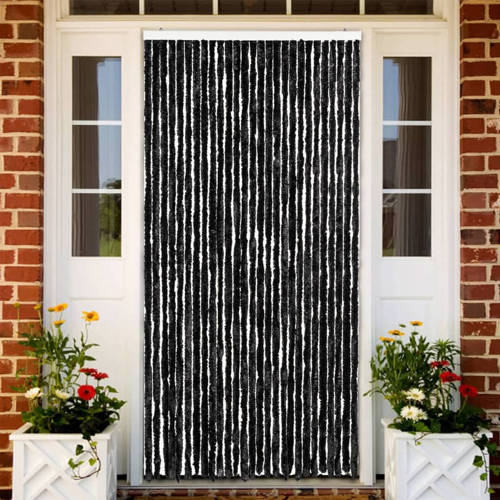 vidaXL Rideau anti-insectes anthracite 118x220 cm chenille