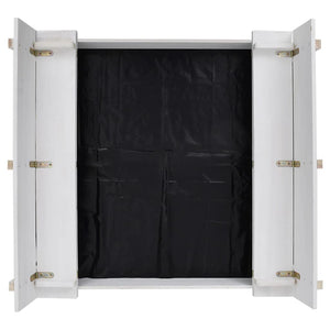 Sandkasten Tannenholz Weiß 95x90x15 cm