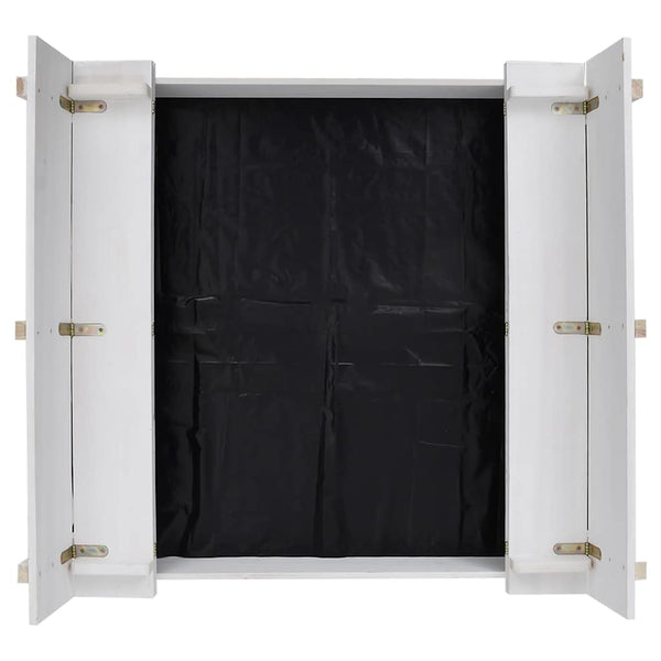 Sandkasten Tannenholz Weiß 95x90x15 cm