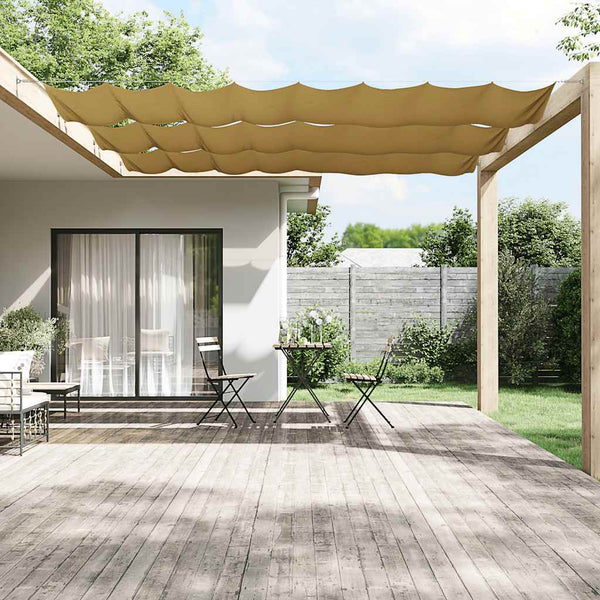 Senkrechtmarkise Beige 140x1200 cm Oxford-Gewebe