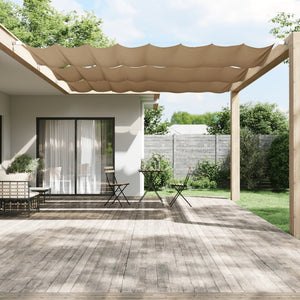 Senkrechtmarkise Taupe 140x420 cm Oxford-Gewebe