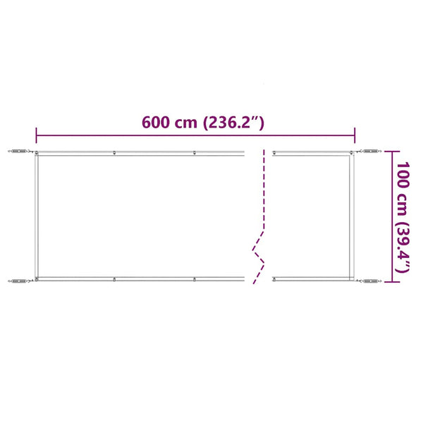 Senkrechtmarkise Blau 100x600 cm Oxford-Gewebe