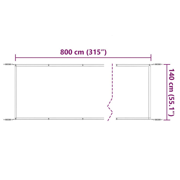 Senkrechtmarkise Blau 140x800 cm Oxford-Gewebe