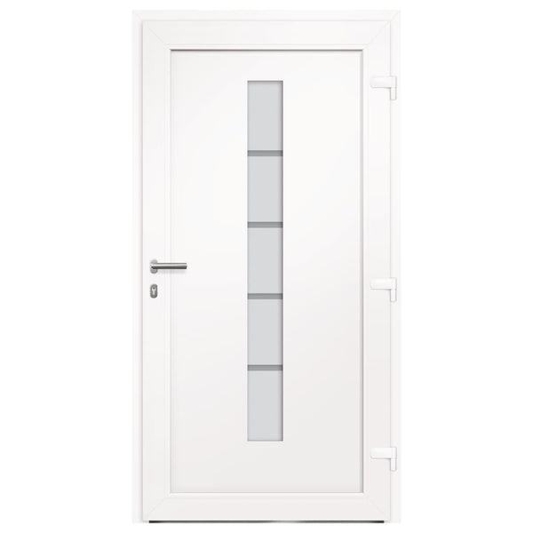 Haustür Aluminium und PVC Weiß 100x200 cm
