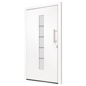 Haustür Aluminium und PVC Weiß 100x210 cm