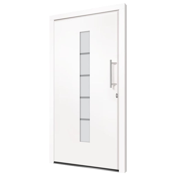 Haustür Aluminium und PVC Weiß 100x210 cm