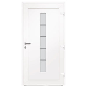 Haustür Aluminium und PVC Weiß 100x210 cm