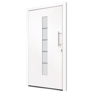 Haustür Aluminium und PVC Weiß 110x210 cm