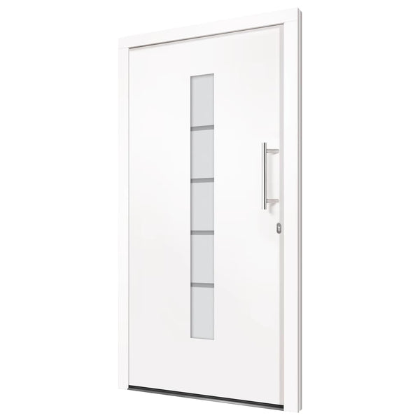 Haustür Aluminium und PVC Weiß 110x210 cm