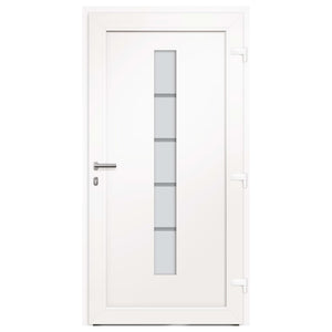 Haustür Aluminium und PVC Weiß 110x210 cm