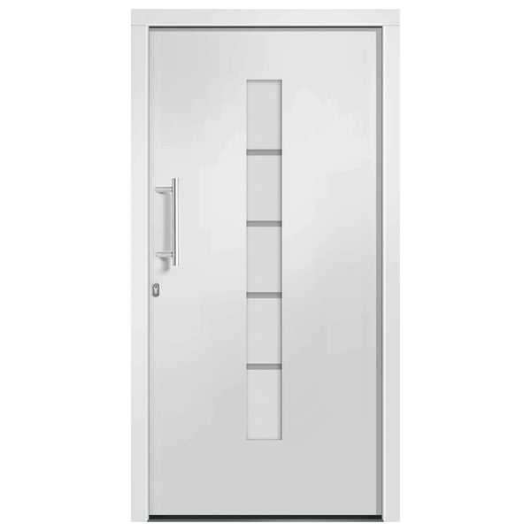 Haustür Aluminium und PVC Weiß 100x200 cm