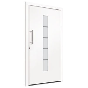 Haustür Aluminium und PVC Weiß 100x200 cm