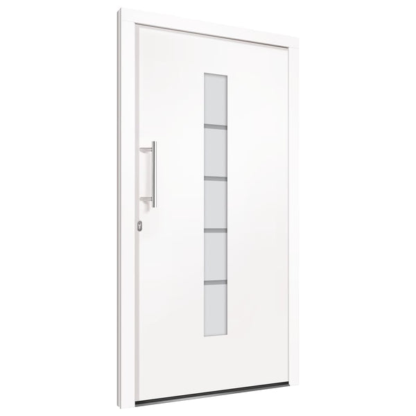 Haustür Aluminium und PVC Weiß 100x200 cm