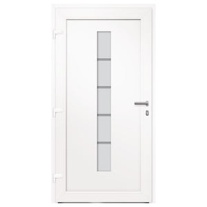 Haustür Aluminium und PVC Weiß 100x200 cm