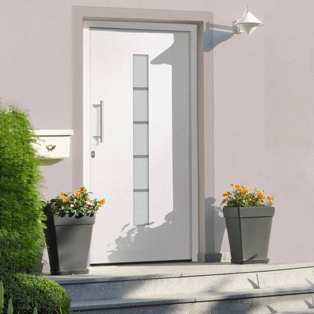 Haustür Aluminium und PVC Weiß 100x200 cm