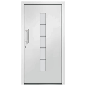 Haustür Aluminium und PVC Weiß 100x210 cm
