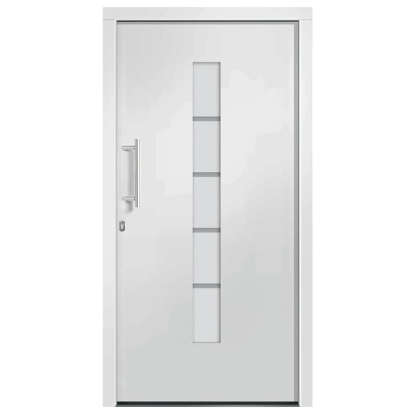 Haustür Aluminium und PVC Weiß 100x210 cm