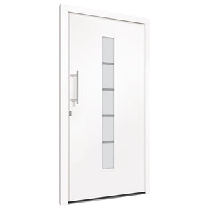 Haustür Aluminium und PVC Weiß 100x210 cm