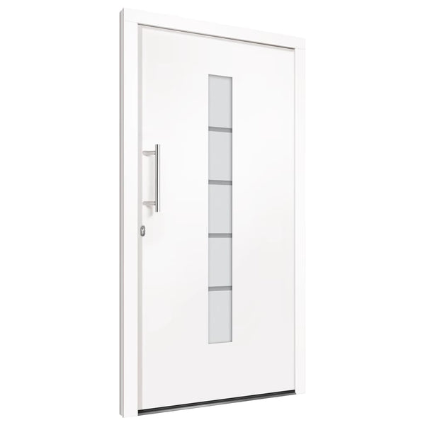 Haustür Aluminium und PVC Weiß 100x210 cm