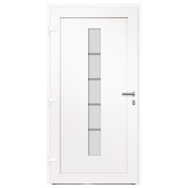 Haustür Aluminium und PVC Weiß 110x210 cm