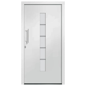 Haustür Aluminium und PVC Weiß 110x210 cm