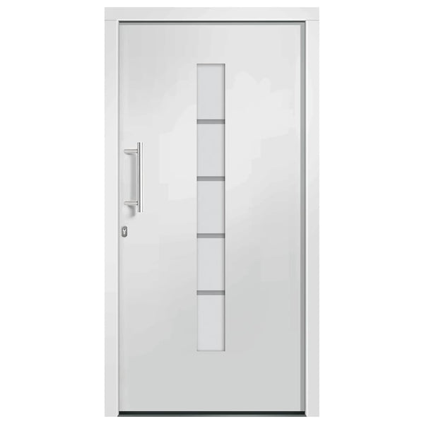 Haustür Aluminium und PVC Weiß 110x210 cm