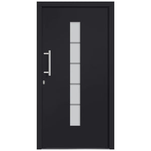 Haustür Aluminium und PVC Anthrazit 100x200 cm
