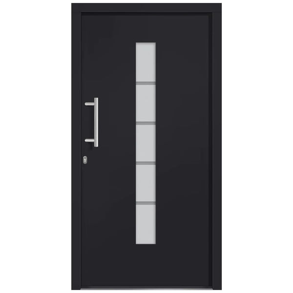 Haustür Aluminium und PVC Anthrazit 100x200 cm
