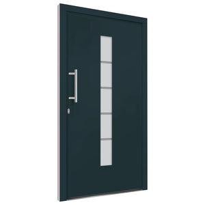 Haustür Aluminium und PVC Anthrazit 100x200 cm