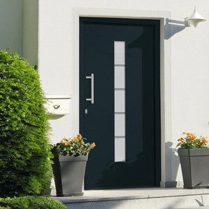 Haustür Aluminium und PVC Anthrazit 100x210 cm