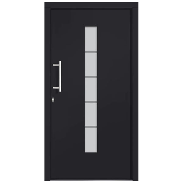 Haustür Aluminium und PVC Anthrazit 110x210 cm