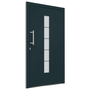 Haustür Aluminium und PVC Anthrazit 110x210 cm