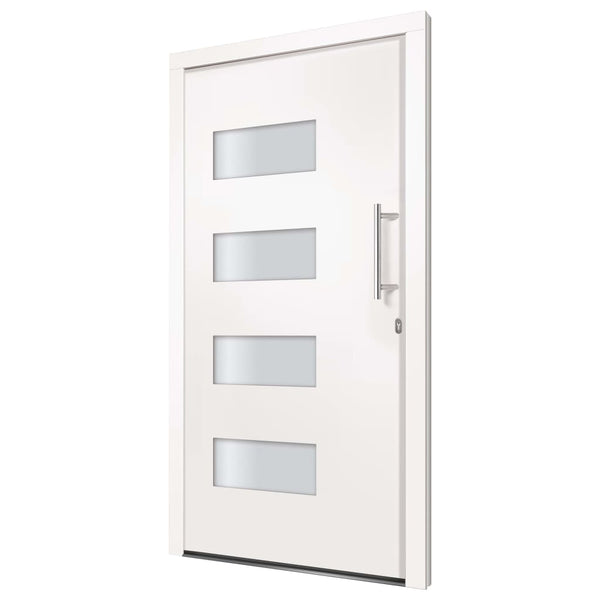 Haustür Aluminium und PVC Weiß 100x200 cm