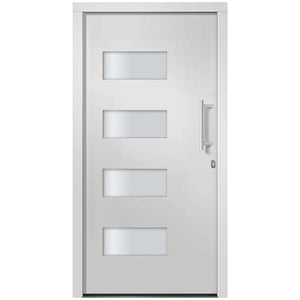 Haustür Aluminium und PVC Weiß 100x210 cm