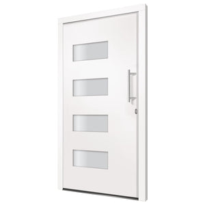 Haustür Aluminium und PVC Weiß 100x210 cm