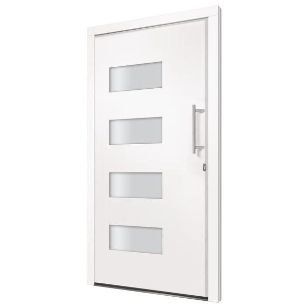 Haustür Aluminium und PVC Weiß 100x210 cm